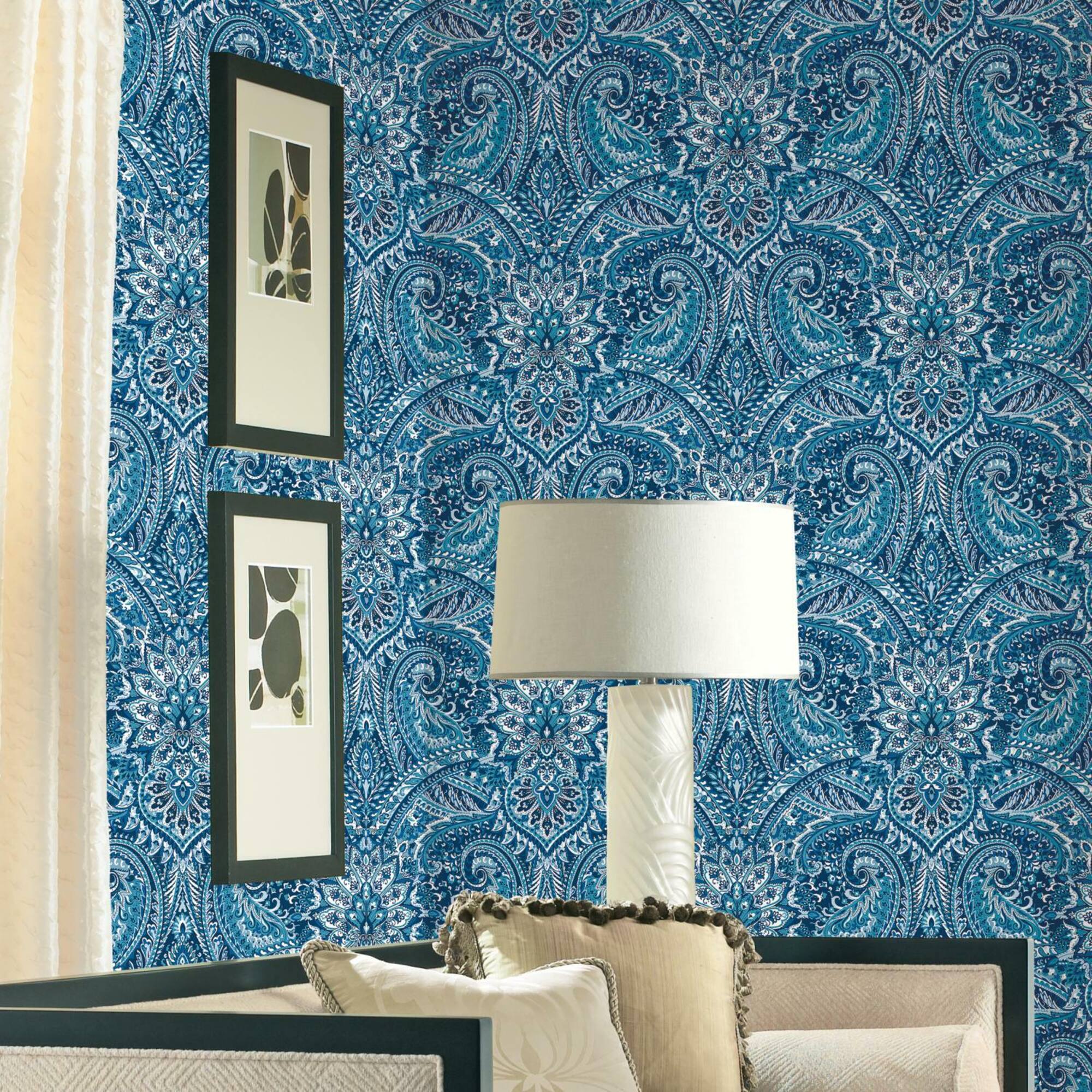 RoomMates Blue Swept Away Peel & Stick Wallpaper